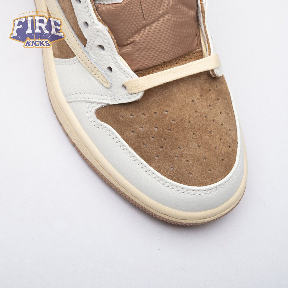 Jordan 1 Retro Low OG SP Travis Scott White Light Khaki DM7866-106 Unisex