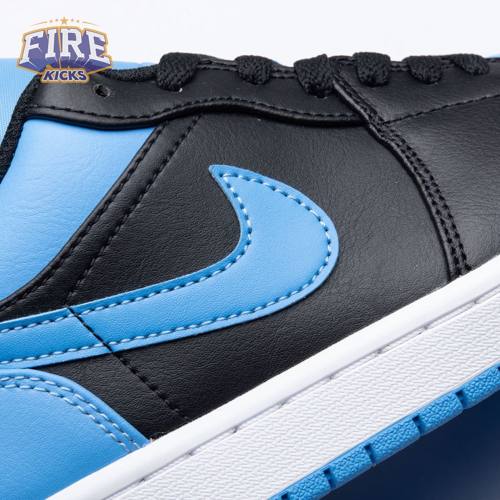 Jordan 1 Low Black University Blue 553558-041 Unisex