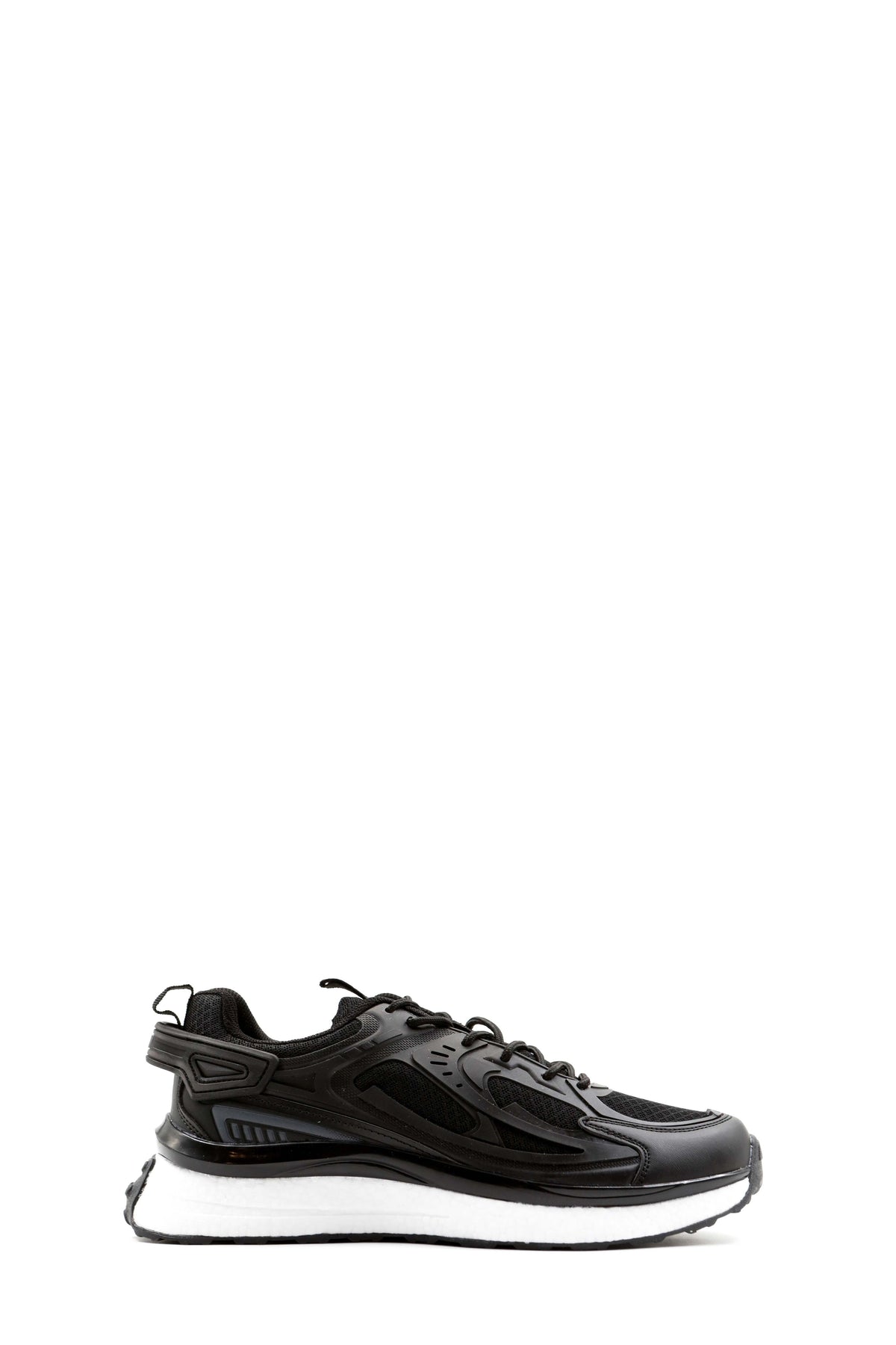 Men's Black Performance Sneakers with Cushioned Sole - Wessi