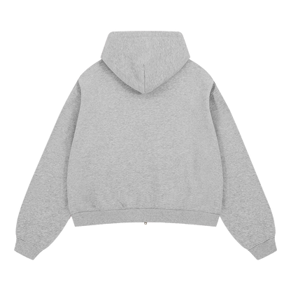 Gauntlet Unisex Zip Up Cropped Boxy Hoodie 380 GSM Sweatshirt For Streetwear And Layering