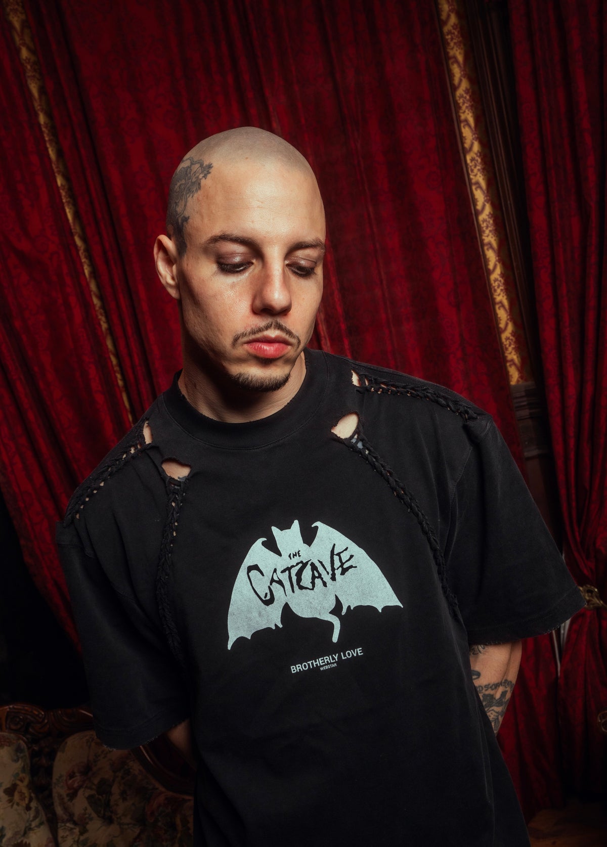 BL CATCAVE WEBCOLLAR TEE