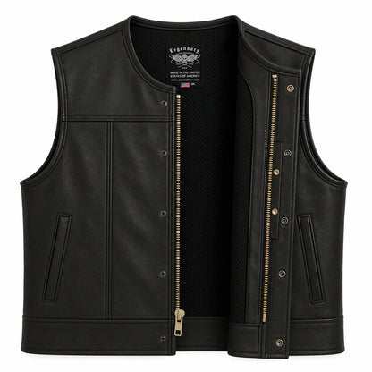 Legendary Lowlife NCP Black Leather Club Vest