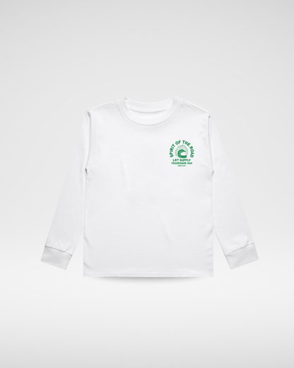 THE SPIRIT RIDER LONG SLEEVE TEE - WHITE