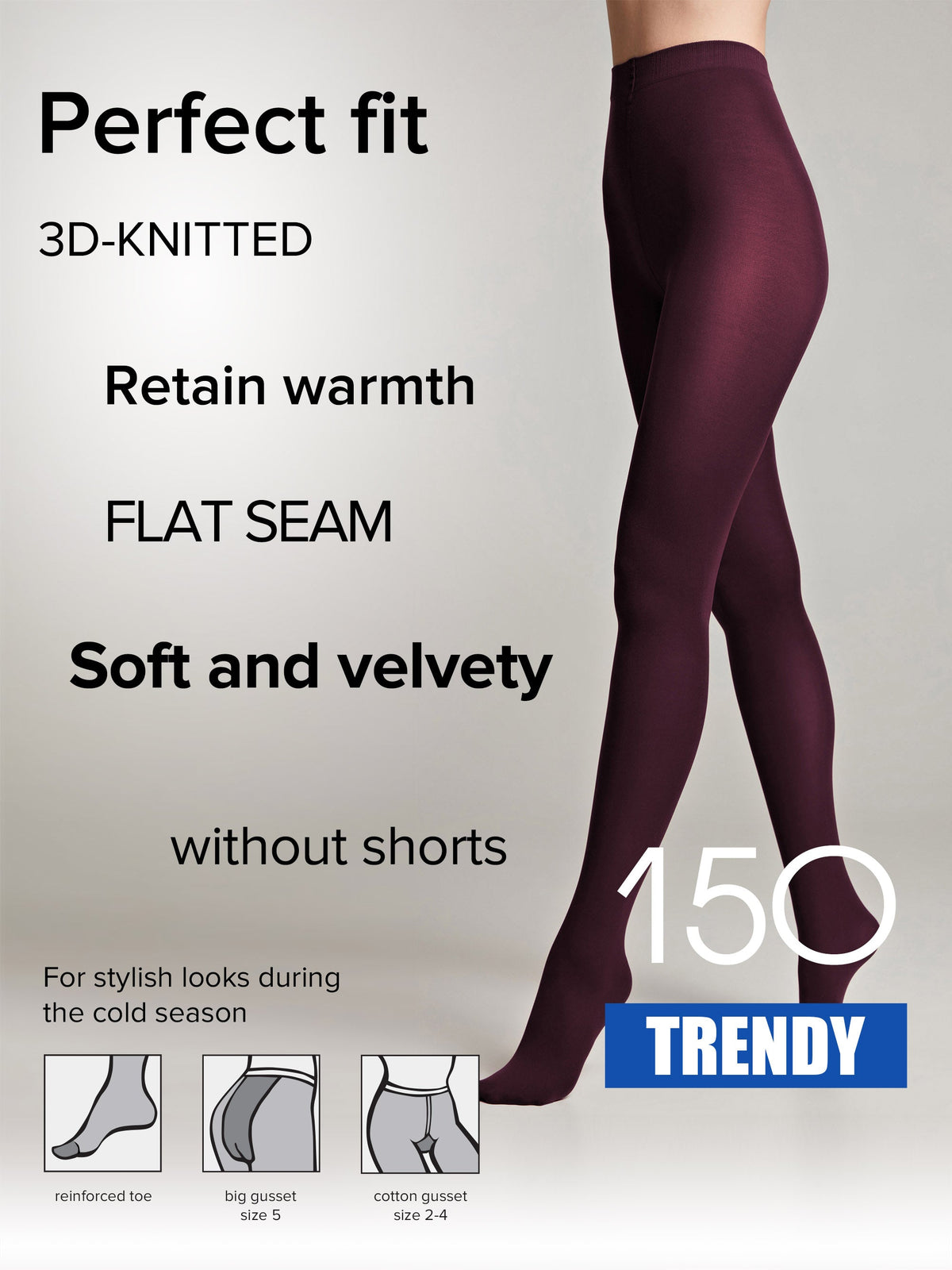 Tights Conte Trendy 150 Den - Microfiber 3D effect