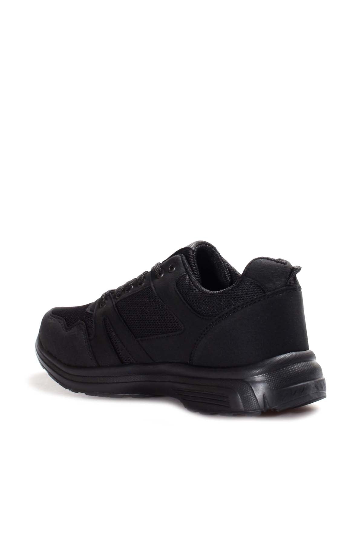 Men's All-Black Athletic Sneakers with Mesh Panels - Wessi