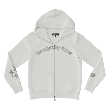 BL WEBSTAR FULL ZIP HOODIE (WHITE/BLACK)